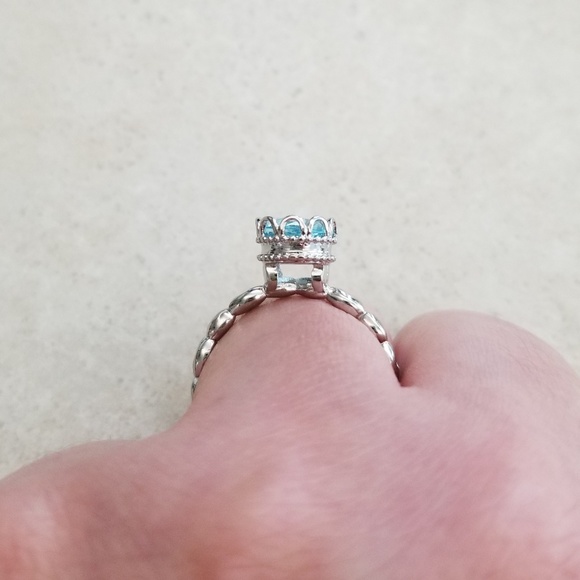 HOST PICK 2X!! 💍 Sterling Acqua Blue Solitaire - Picture 9 of 9